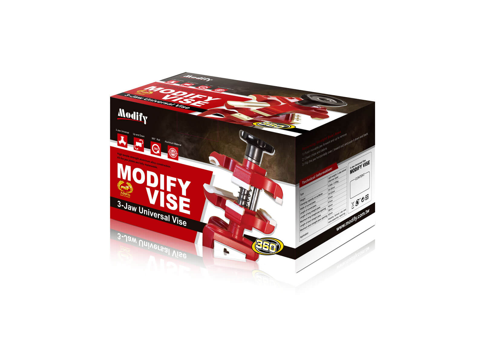 3-Jaw Universal Vise ( All plastic jaw plate)- Modify Airsoft Accessories