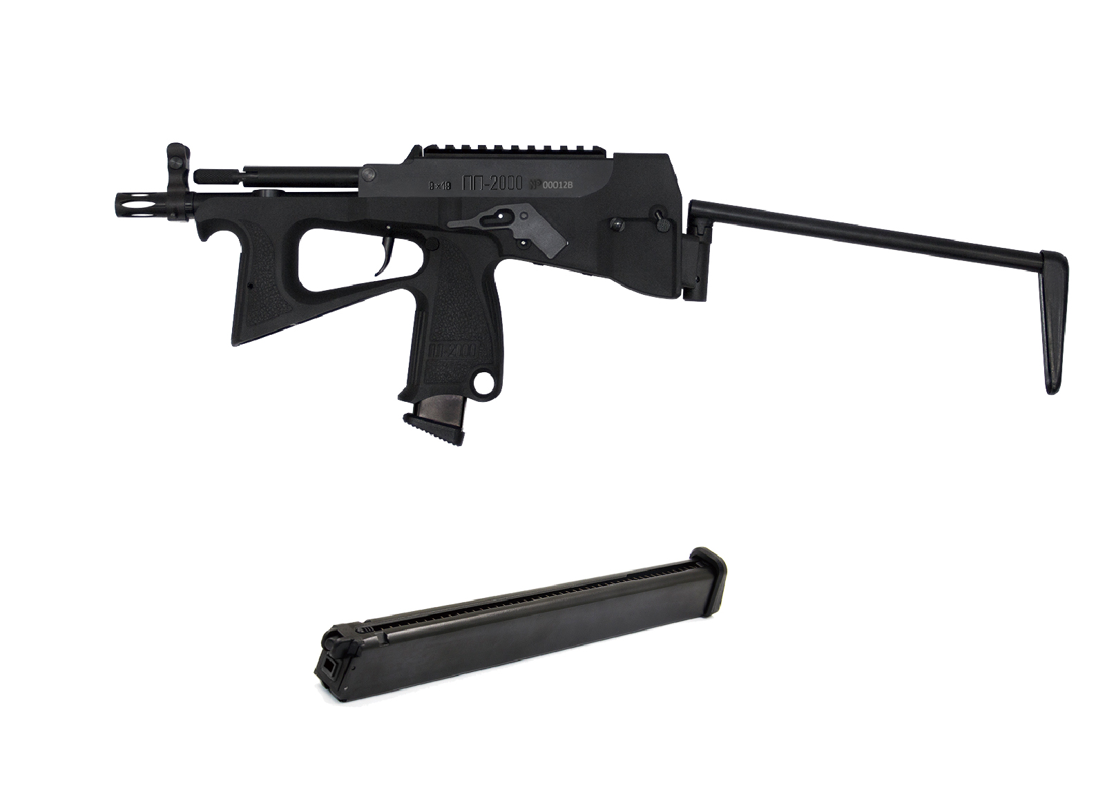 9mm GBBR/ PP-2000 GBB Submachine Gun - GAS (BLK) 9mm GBBR/ PP-2000 GBB Submachine Gun - GAS (BLK)
