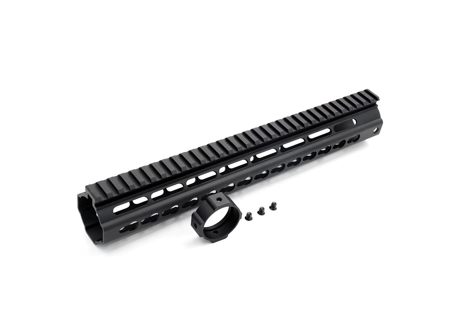 XTC Key Mod Rail 13.5＂with Rear Base and Screws (Black) - Modify XTC Spare Parts